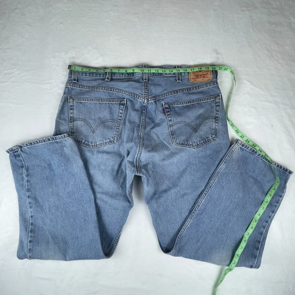 Levi's Jeans Mens 40x30 Blue 505‎ Denim Red Tab Light Wash Modern Straight Fit